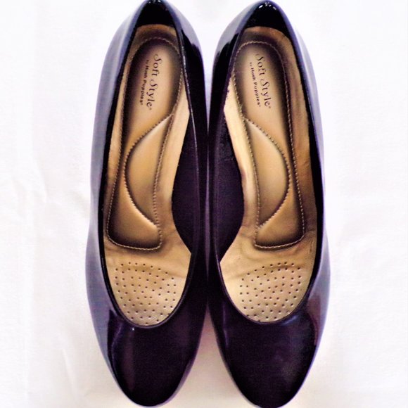 SOFT STYLE BY HUSH PUPPIES 8W black pumps - Picture 7 of 8